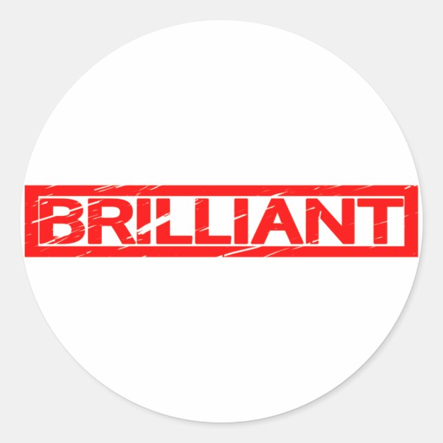 Brilliant Stamp Classic Round Sticker (Front)