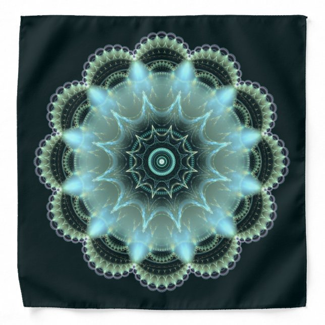 Brilliant star fractal mandala bandana (Front)