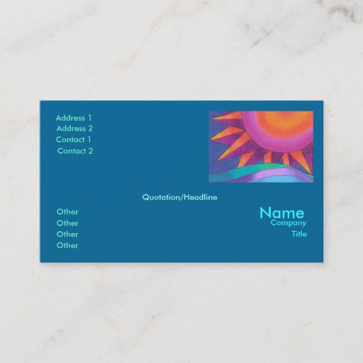 Customizable Brilliant Sun Business Card Template