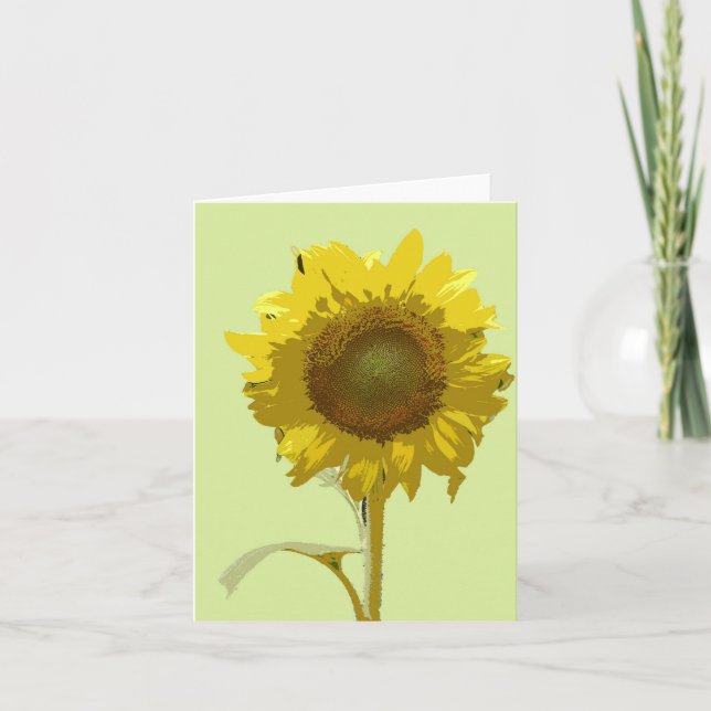 Brilliant Sunflower Note Card (Front)