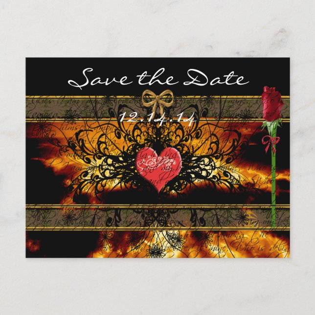 Brilliant Sunset Thru the Clouds Save the Date Announcement Postcard (Front)
