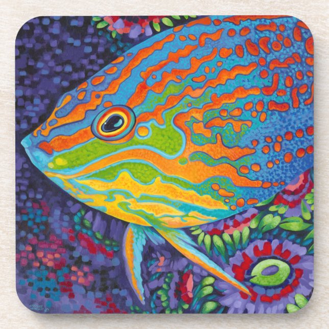 Brilliant Tropical Fish I Drink Coaster (Front)