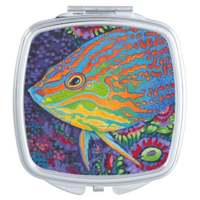 Brilliant Tropical Fish I Makeup Mirror (Front)