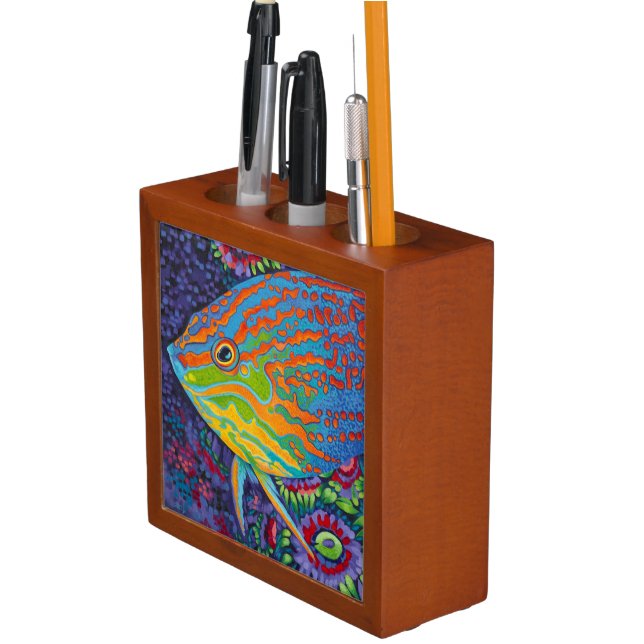 Brilliant Tropical Fish I Pencil Holder (In Situ)