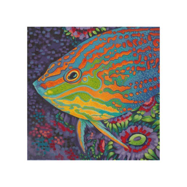 Brilliant Tropical Fish I Wood Wall Decor (Front)