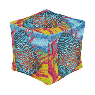 Brilliant Tropical Fish II Pouf