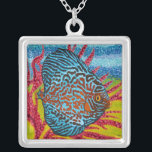 Brilliant Tropical Fish II Silver Plated Necklace<br><div class="desc">Marine Life</div>