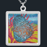 Brilliant Tropical Fish II Silver Plated Necklace<br><div class="desc">Marine Life</div>