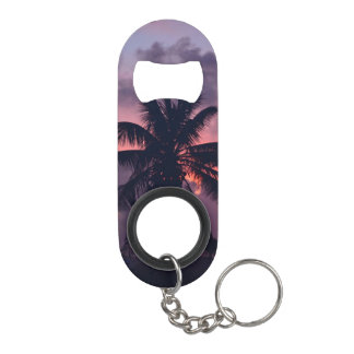 Brilliant Tropical Sunset Keychain Bottle Opener