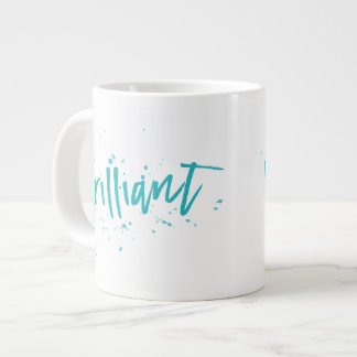 Brilliant! Turquoise splash any color Large Coffee Mug