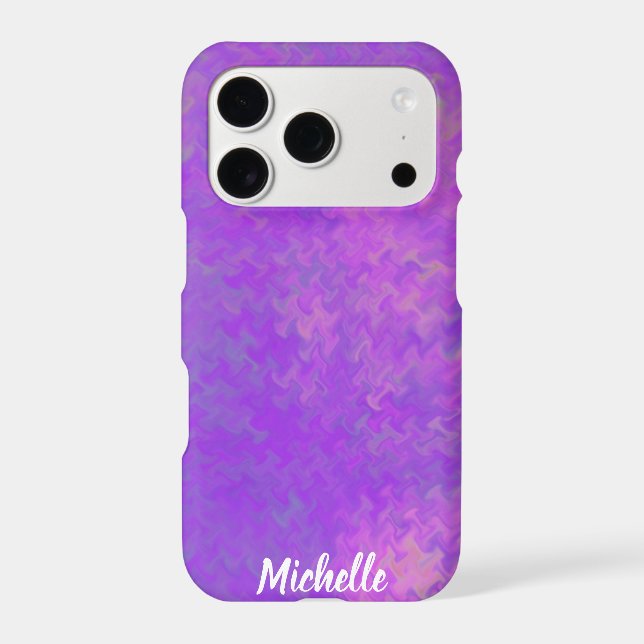 Brilliant Violet Marbled Artsy Personalized Case-Mate iPhone Case (Back)