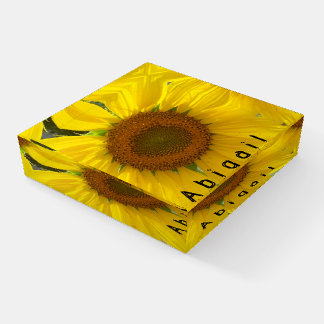 Brilliant Yellow Sunflower Paperweight