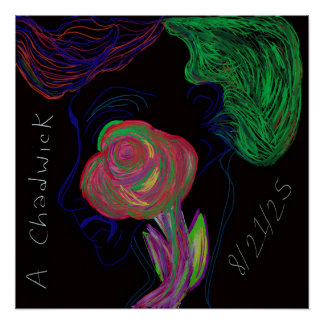 Brilliantly Colored African Floral Poster Print