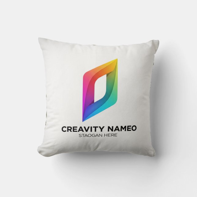 Brillient Logo: Futuristic Innovation Throw Pillow (Front)