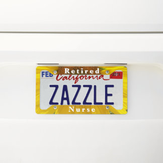 Brilllant Sunflower Nurse License Plate Frame