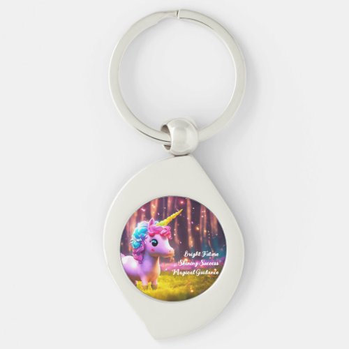 Brillo The Radiant Unicorn Lighting Up the Forest Keychain