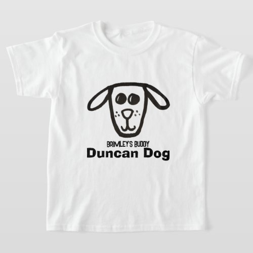 Brimley Buddy Kids Color_Me Tshirt  Duncan Dog