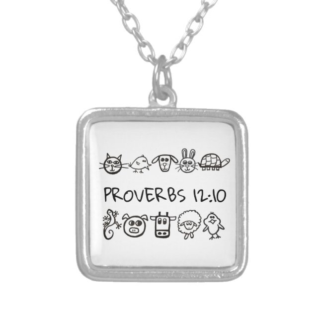 Brimley's PROVERBS 12:10 ~ Necklace (Front)