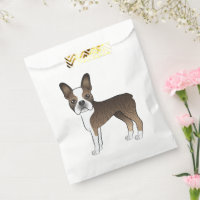 Brindle Boston Terrier Cartoon Dog Illustration
