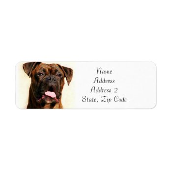 Brindle Boxer Dog Address Labels by ritmoboxer at Zazzle