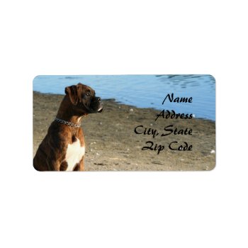 Brindle Boxer Dog Address Labels by ritmoboxer at Zazzle