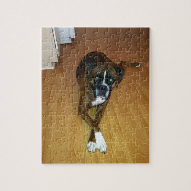 Brindle Boxer Dog Photo Puzzle (Vertical)