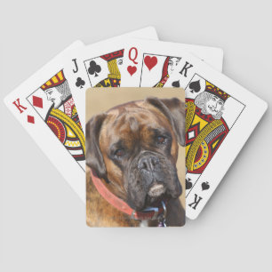 Brindle Boxer Dog Poker Cards