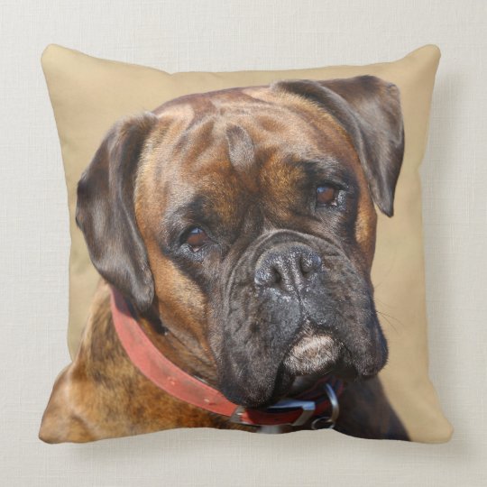 boxer throw pillow