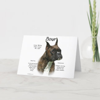 Brindle Boxer History Holiday Card