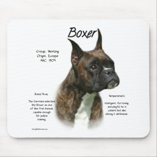 Brindle Boxer History Mouse Pad
