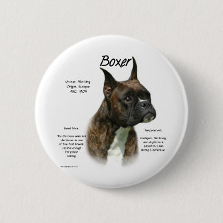Brindle Boxer History Pinback Button