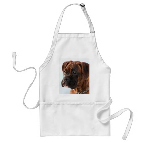 Brindle boxer puppy apron