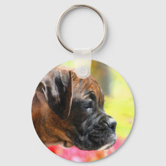 Brindle Boxer puppy keychain