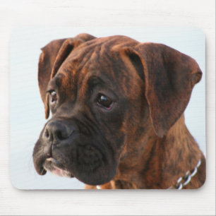 Brindle boxer puppy mousepad