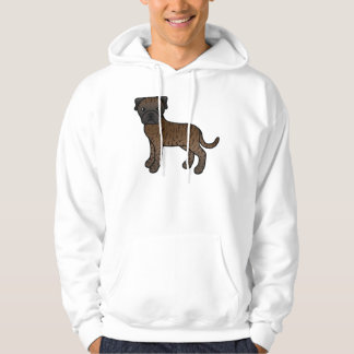Brindle Bullmastiff Cute Cartoon Dog Hoodie