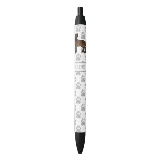 Brindle Bullmastiff Cute Cartoon Dog &amp; Name Pen