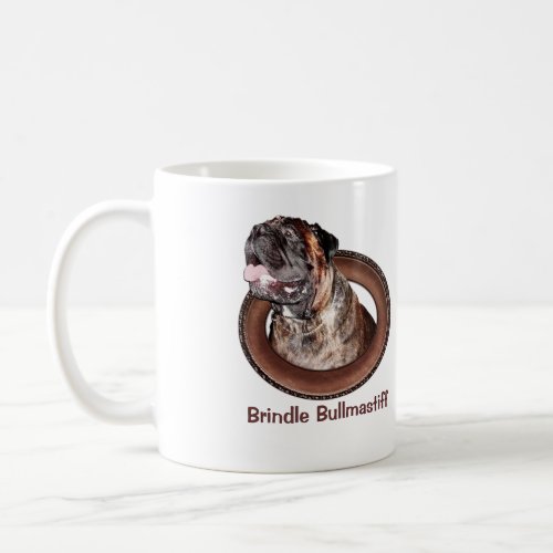 Brindle Bullmastiff Gifts Coffee Mug with Big Dog