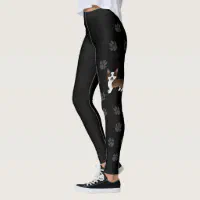 Brindle Cardigan Welsh Corgi Cartoon Dog Paws Leggings Zazzle