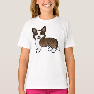 Brindle Cardigan Welsh Corgi Cartoon Dog T-Shirt