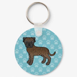 Brindle Cute Bullmastiff Dog Keychain