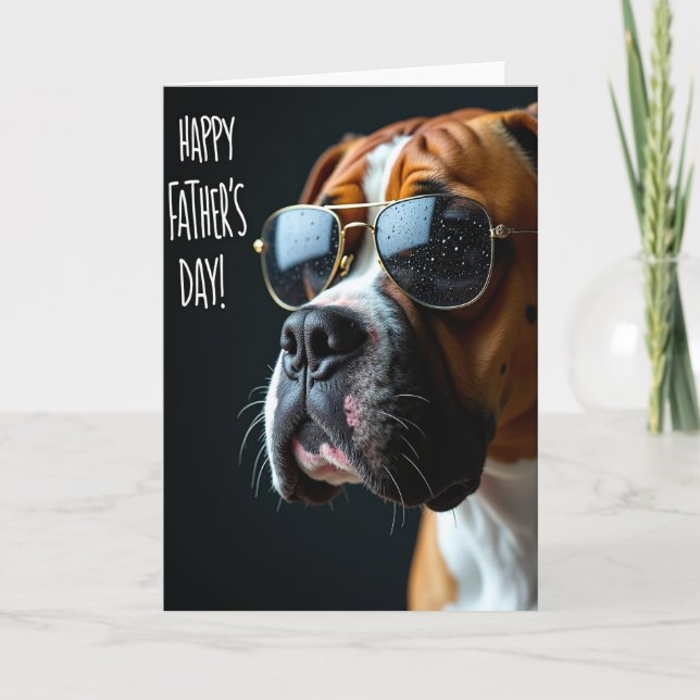 Brindle Dog Fathers Day Card (Front)