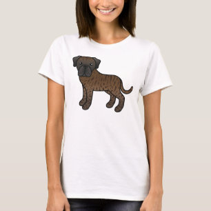 Brindle English Mastiff Cute Cartoon Dog T-Shirt
