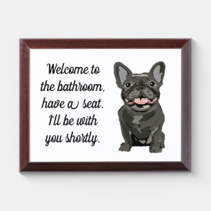 Brindle French Bulldog Award Plaque