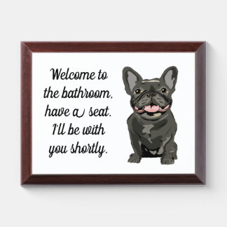Brindle French Bulldog Award Plaque