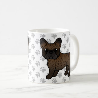 Brindle French Bulldog Cute Cartoon Dog Coffee Mug