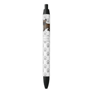 Brindle French Bulldog Cute Cartoon Dog & Name Pen