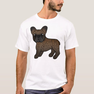 Brindle French Bulldog Cute Cartoon Dog T-Shirt