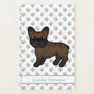 Brindle French Bulldog Cute Cartoon Dog &amp; Text Planner