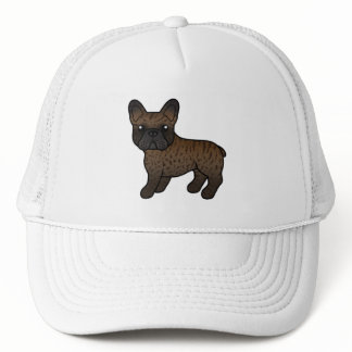 Brindle French Bulldog Cute Cartoon Dog Trucker Hat