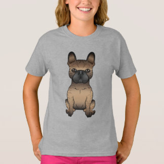 Brindle French Bulldog / Frenchie Cute Cartoon Dog T-Shirt